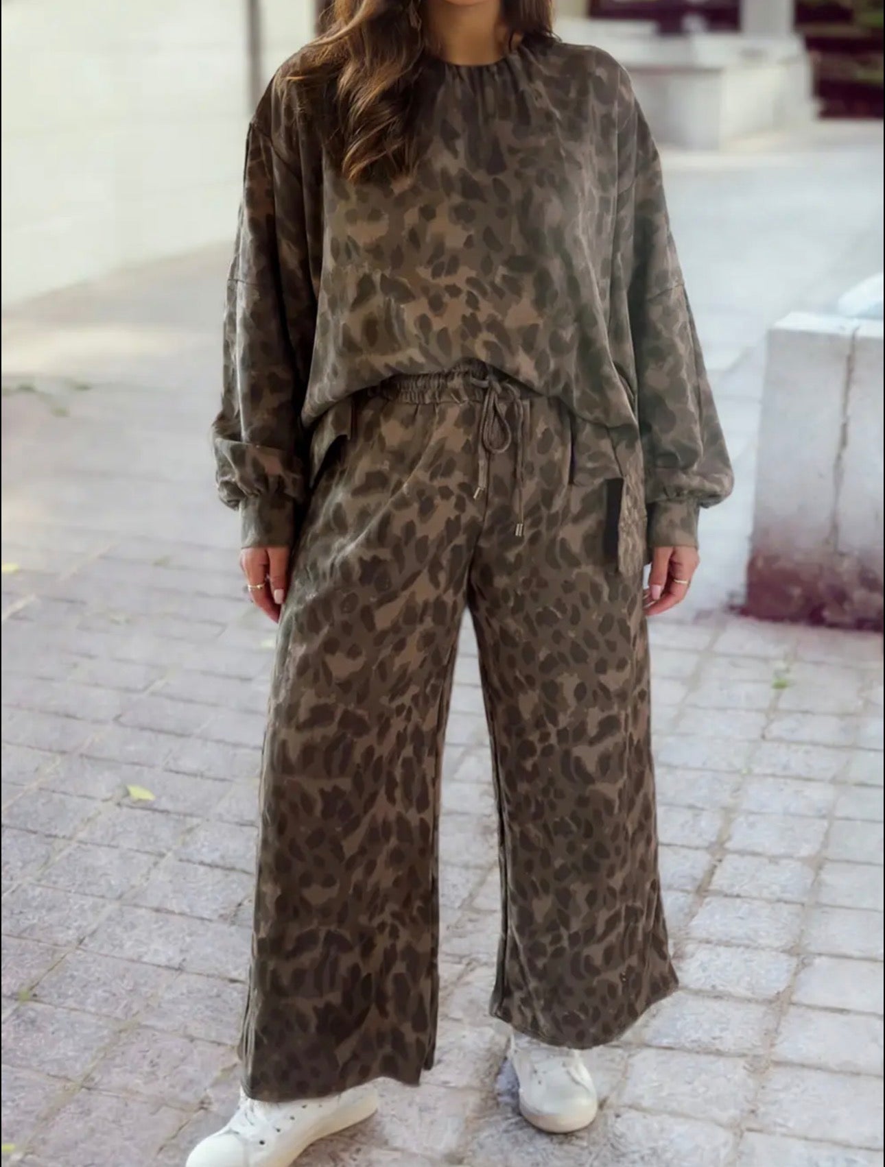 Leopard Draw String Pant Set