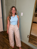 Polka Dot Printed Denim Pants