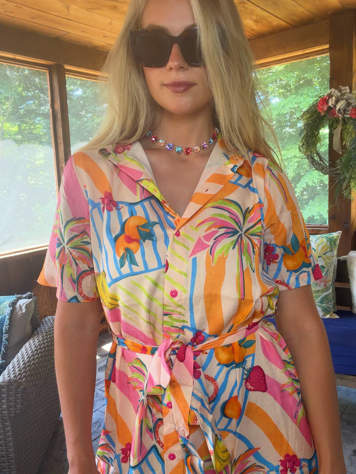 Fruit Berry Pop Shirt Dress