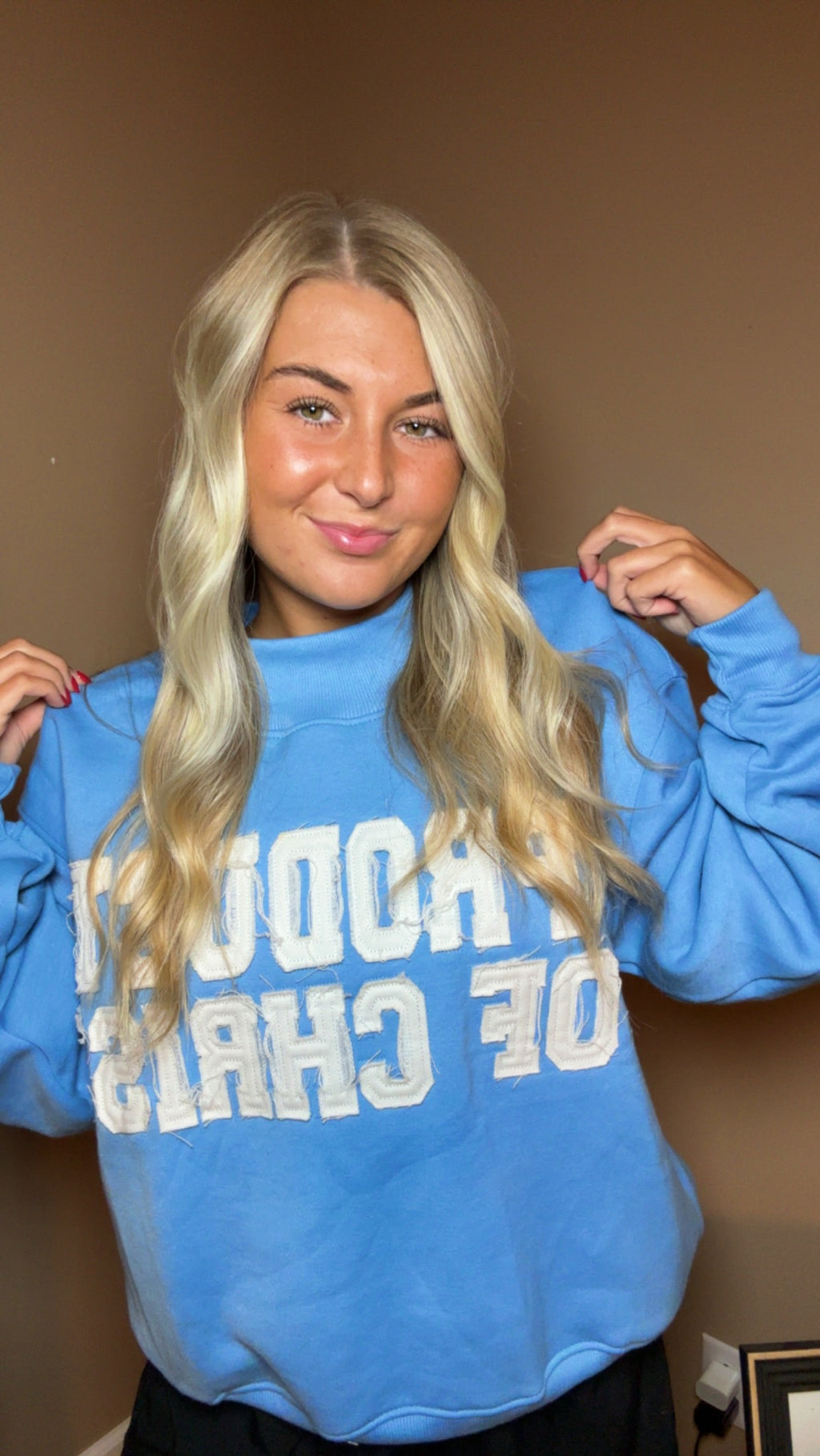 Product of Christ Blue Mock Neck
