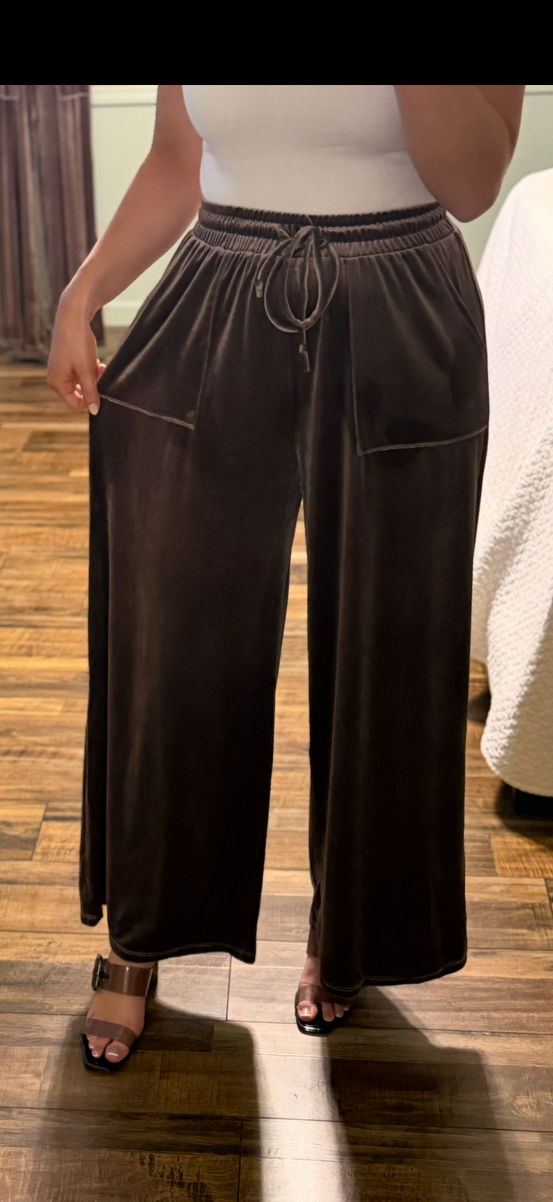 Velvet Wide Leg Pant
