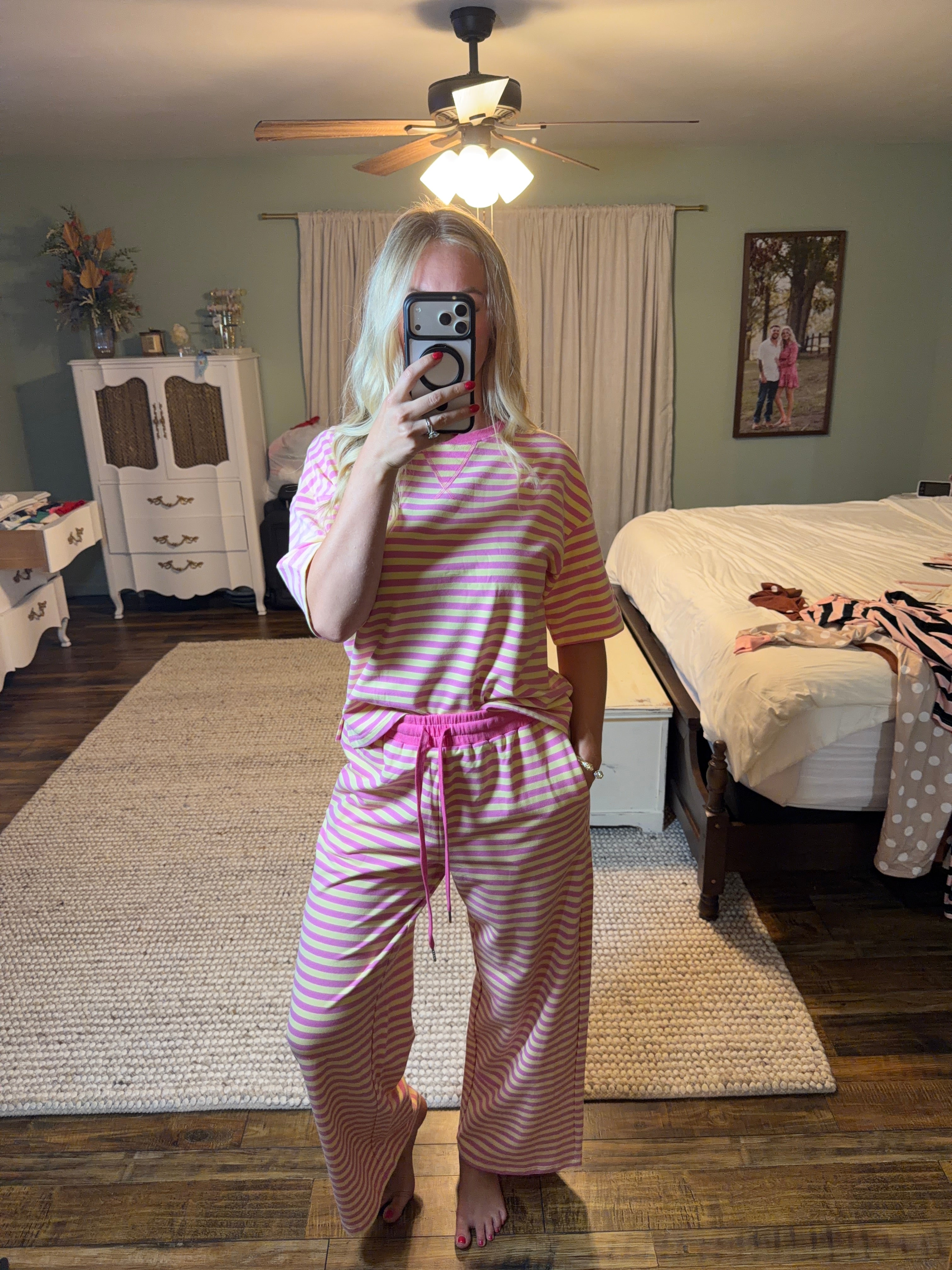 Yellow + Pink Striped Set