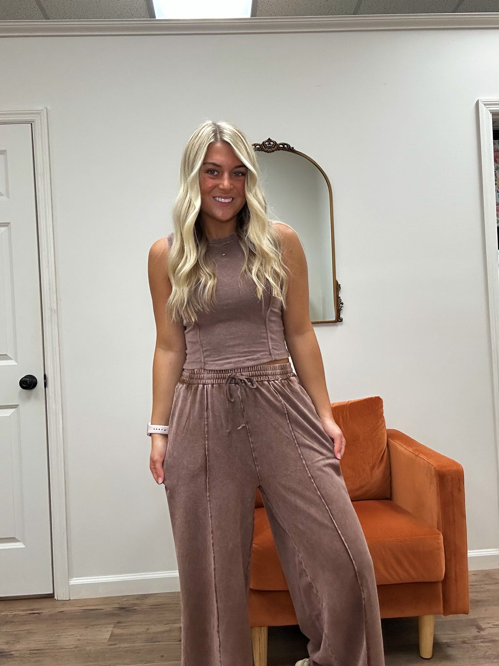 Chocolate Tank and Pants Set