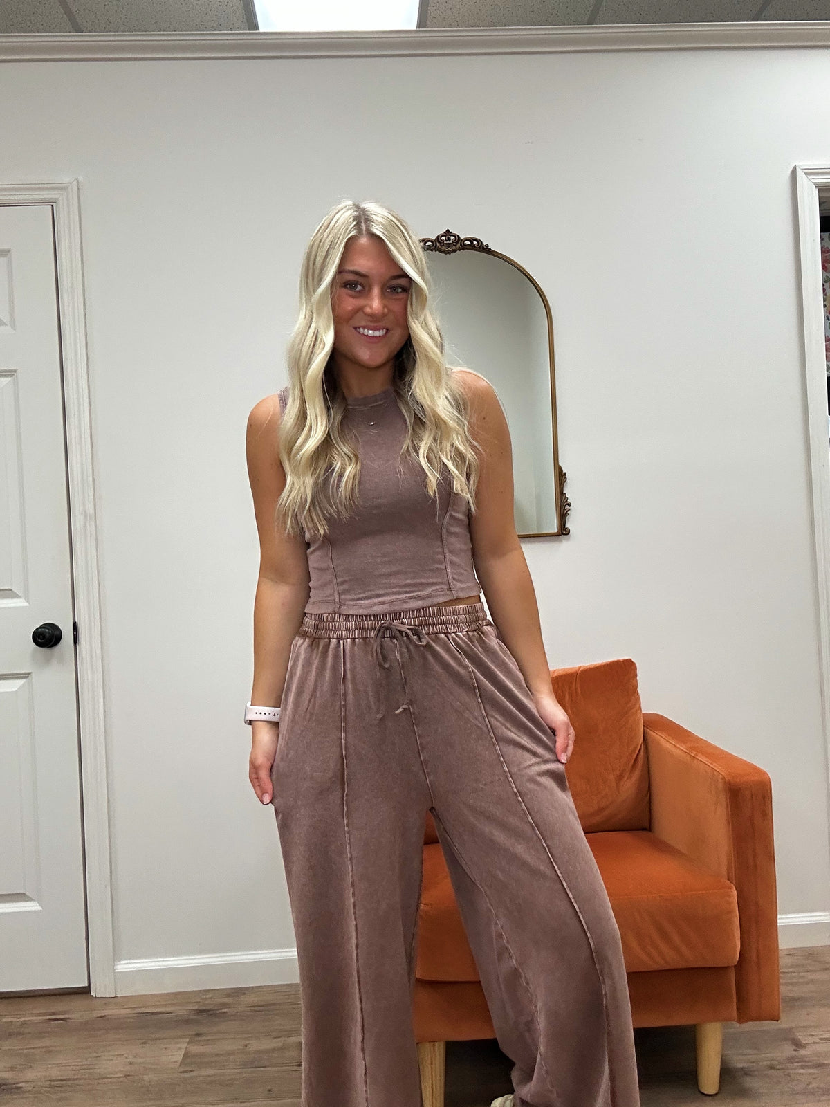 Chocolate Tank and Pants Set