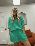 Kelly Green Shorts Set
