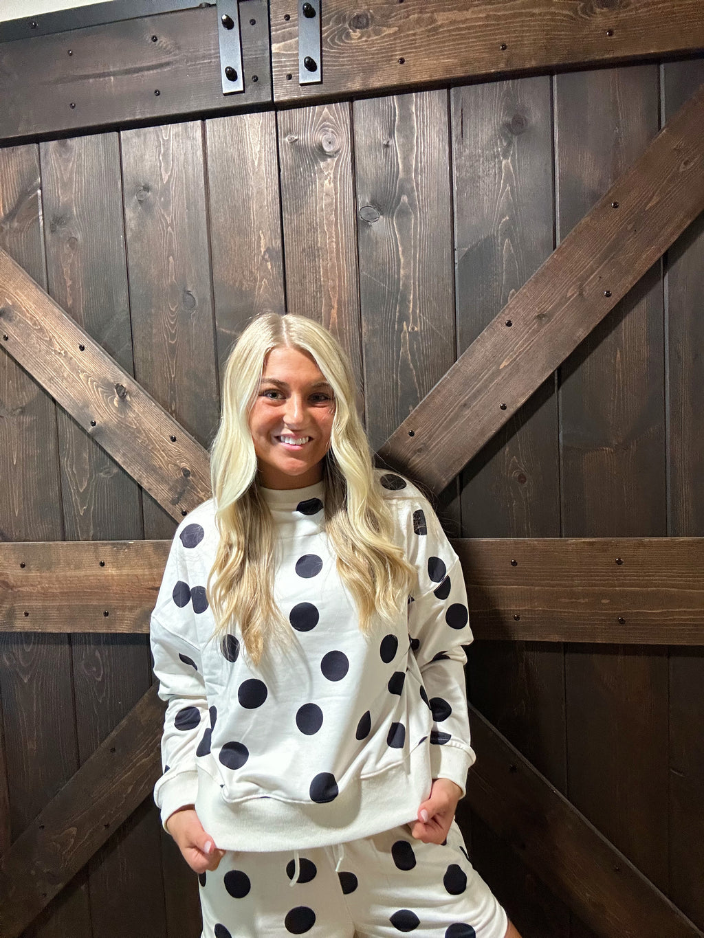 Polka Dot Pullover Drawstring Set