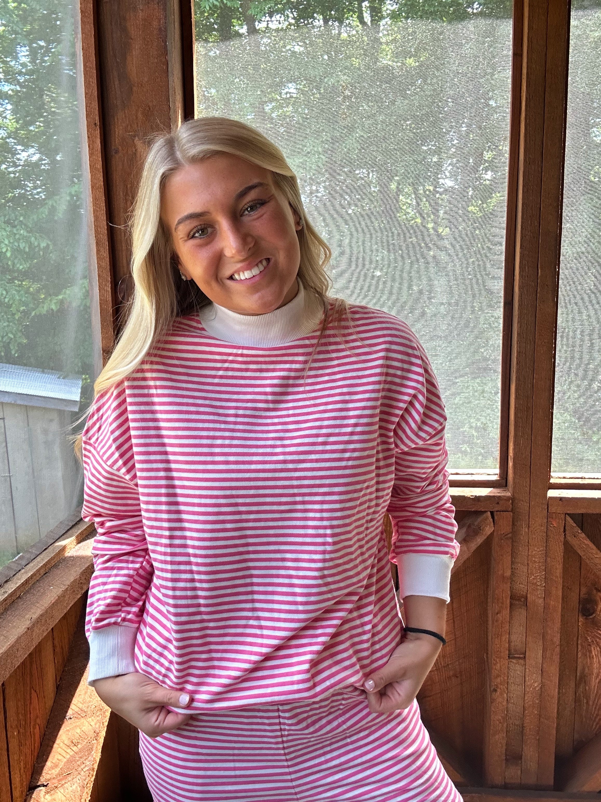 Cotton Candy Striped Sweat Set