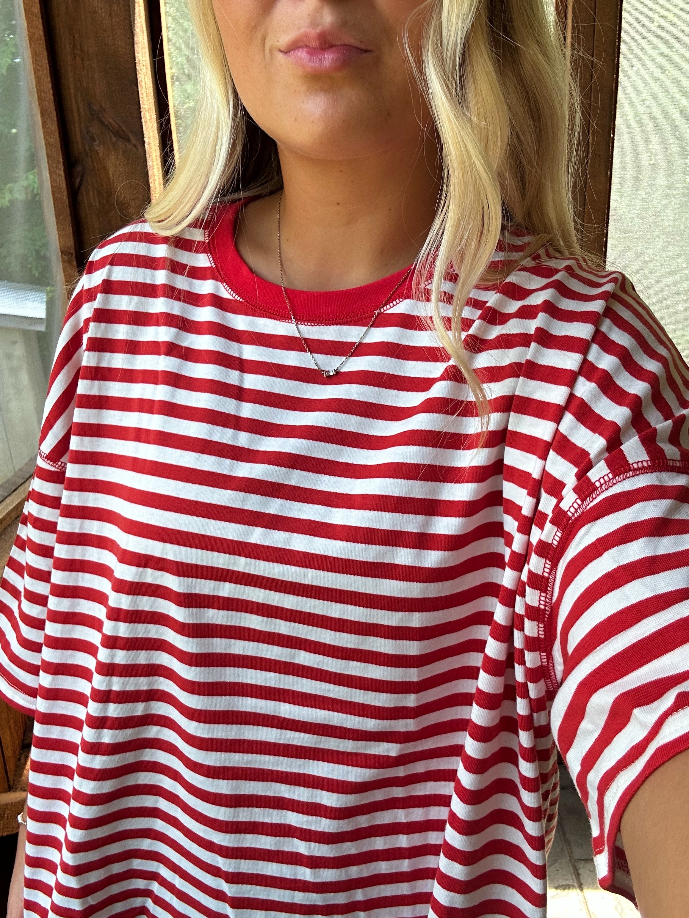Striped Oversized tee