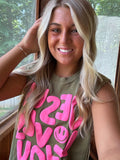 Jesus Loves You Puff Muscle Tee