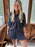 Midnight Breeze Ribbed Set