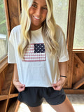 Oversized USA Flag Top