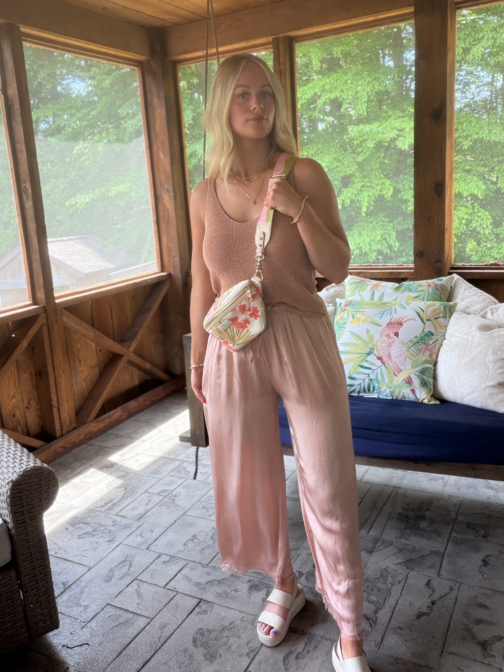 Golden Hour Pure Silk Pants