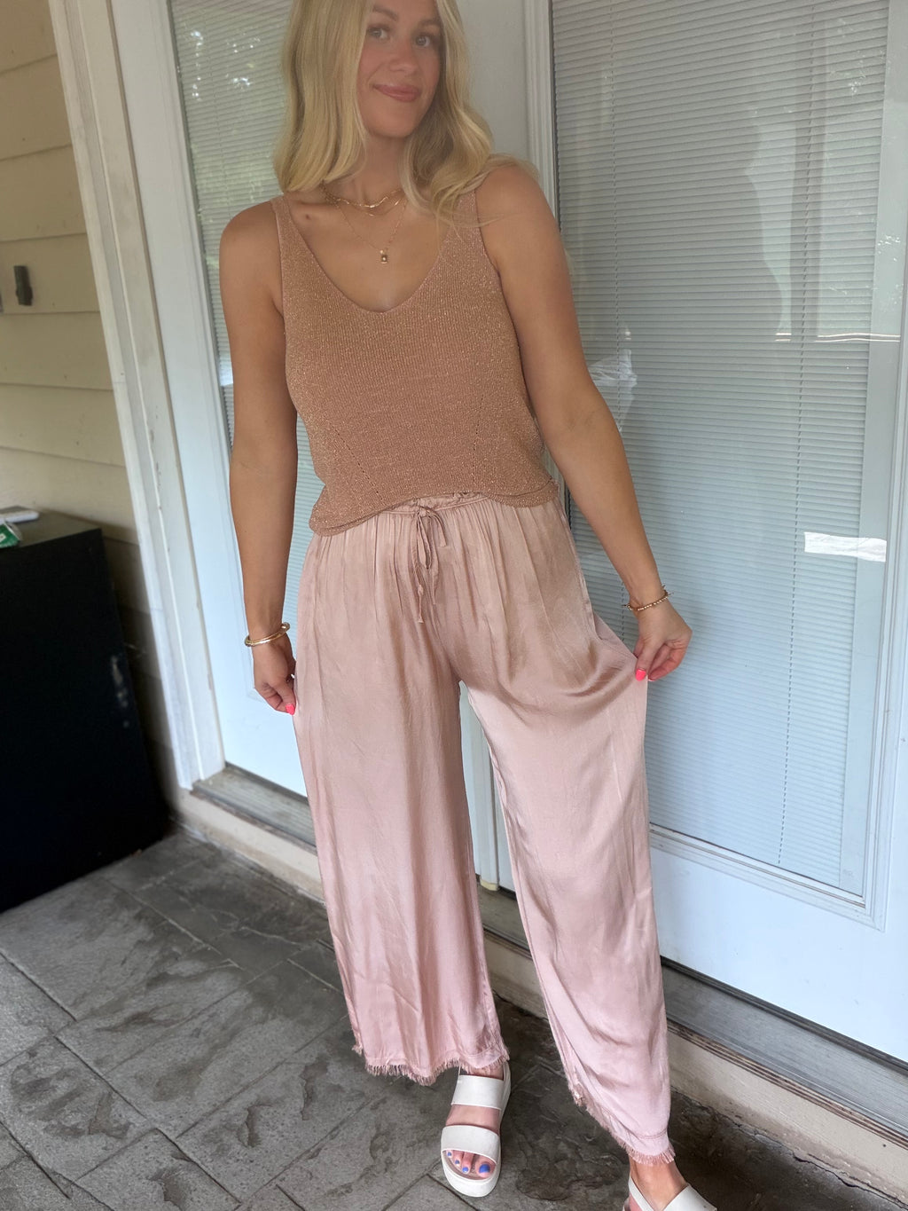 Golden Hour Pure Silk Pants