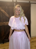 Pink Satin Day Dream Top