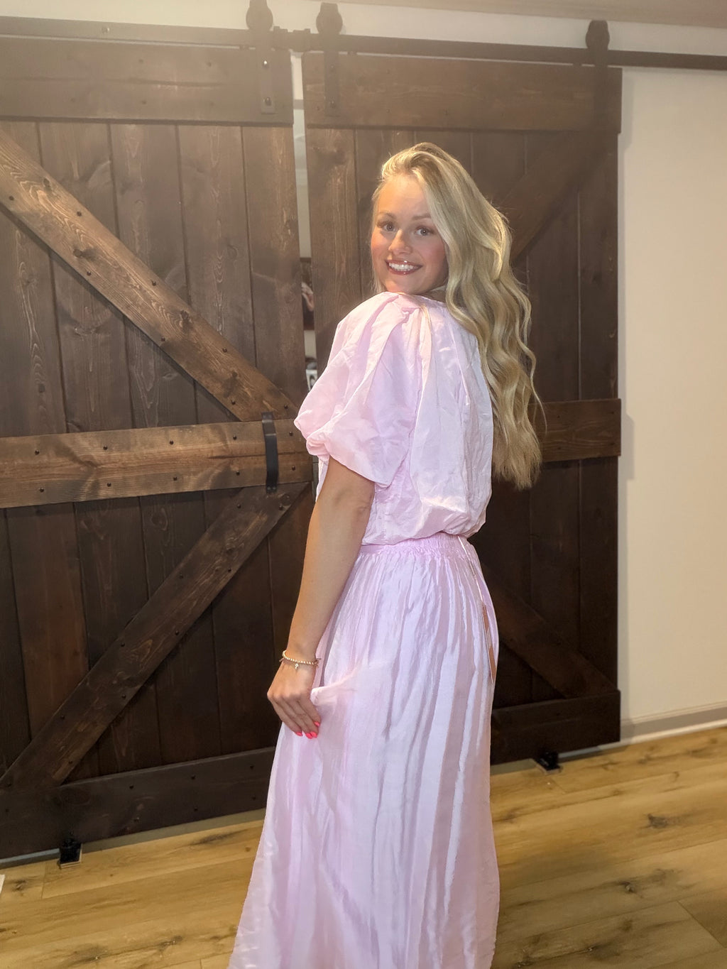 Pink Satin Day Dream Skirt