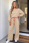 Polka Dot Drawstring Pant Set