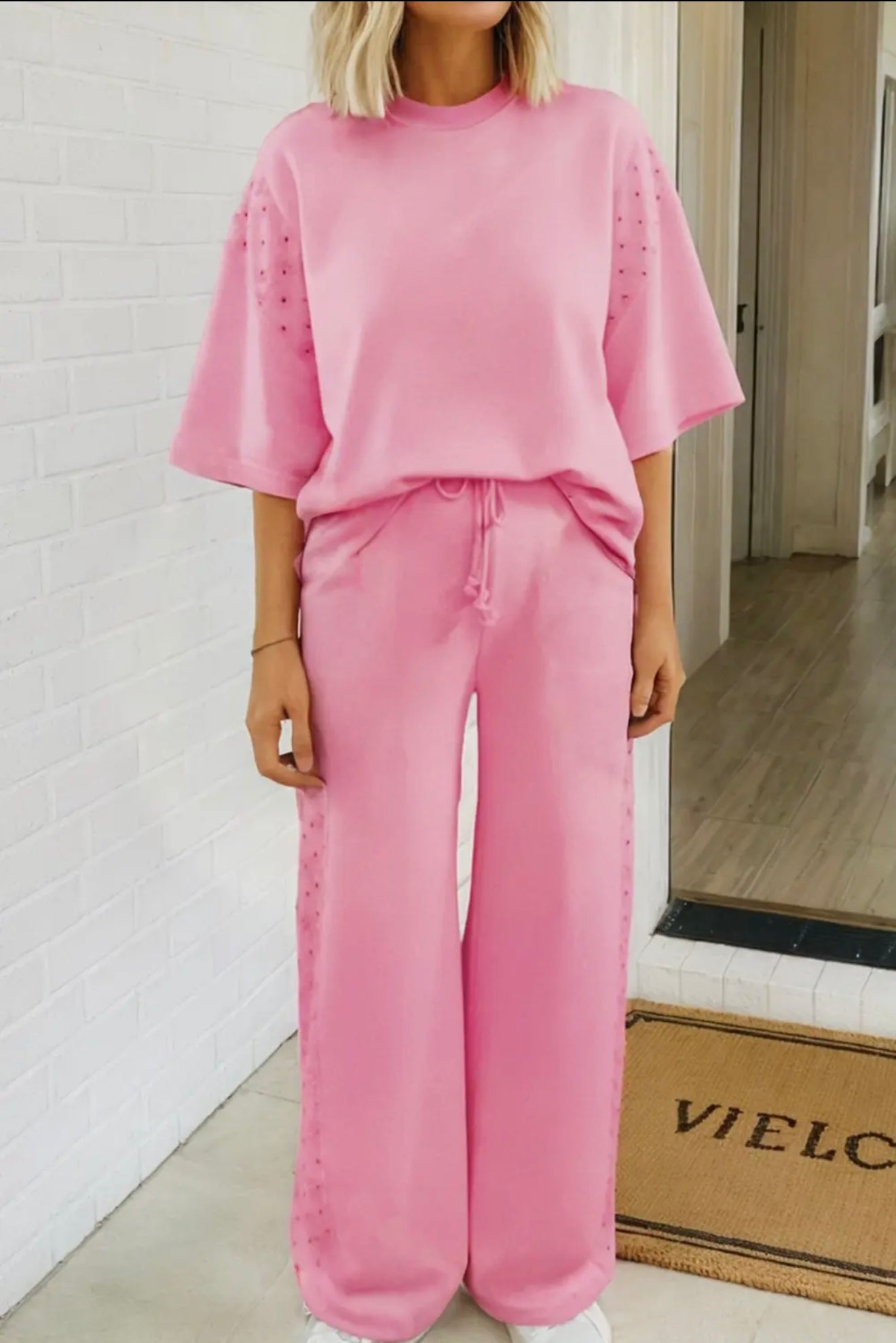 Bubblegum Oversized Tee Pant Set