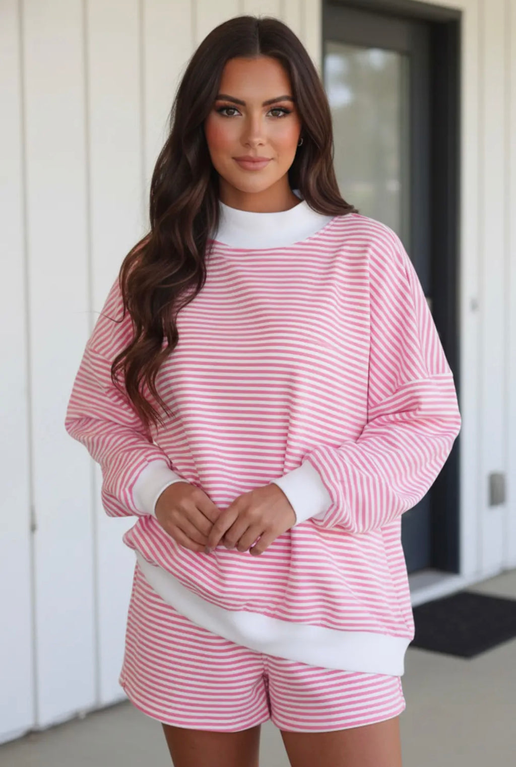 Cotton Candy Striped Sweat Set