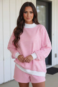 Cotton Candy Striped Sweat Set