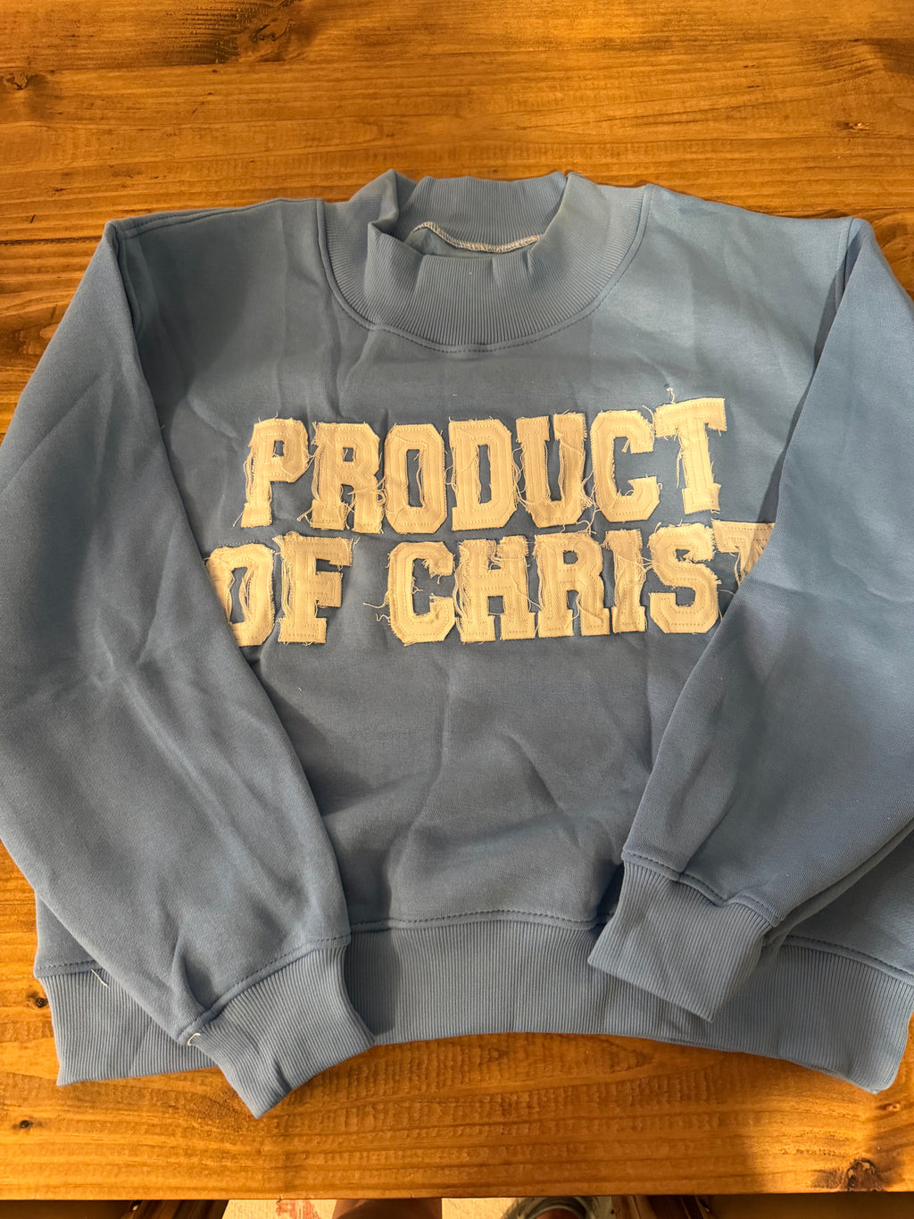 Product of Christ Blue Mock Neck